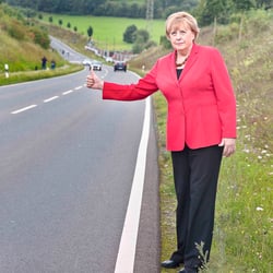 - merkel impossible –  trampen