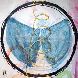 Seelenbild »Erzengel Gabriel & Erzengel Jophiel: Schönheit, Weiblichkeit. Entrümpelung. Wahrheit« (120 × 40 cm)