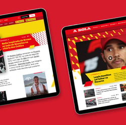 Webdesign of „A Bola“ by international freelance Creative Director Christoph Gey