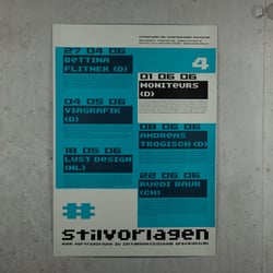 Plakatserie «Stilvorlagen», Siebdruck