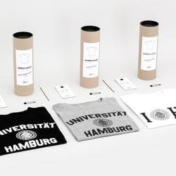 Shirt- und Package-Design für die Universität Hamburg