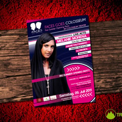Plakat Faces Cocktail Bar Veranstaltung