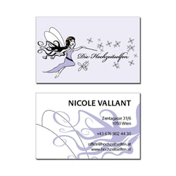 business cards „hochzeitselfen /wedding planner vienna