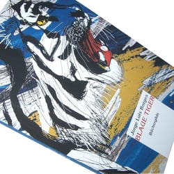 Buchgestaltung (Text und Illustration) zu Jorges Luis Borges-Blaue Tiger