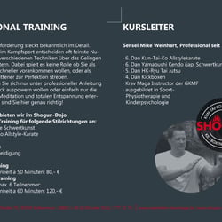 Rückseite Trainingsplan