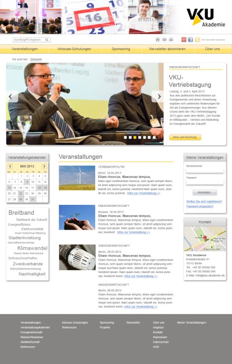 VKU Akademie – Veranstaltungswebsite