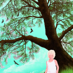 Quirin und die Mondprinzessin, Kinderbuchillustration