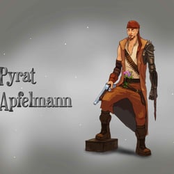 Charakterdesign Pirat Apfelmann
