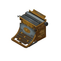 Steampunk-Schreibmaschine