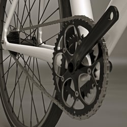 Rennrad Detail Kettenblatt