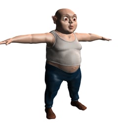 T-Pose Hauptfigur von vorn