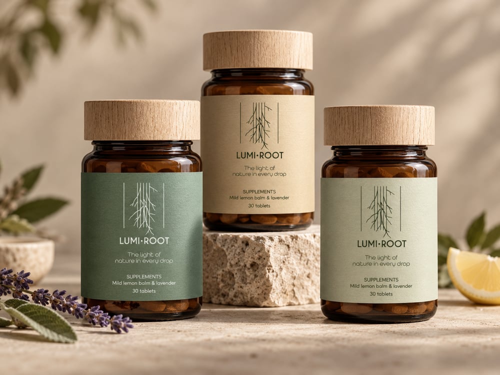 Lumi•root – Minimalist Wellness Branding & Packa