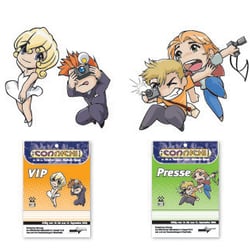 Illustrationen für die Eintrittsticket der Manga-Convetion Connichi
