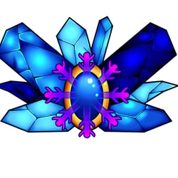 Eiskristall Stickerdesign / Digitale Zeichnung