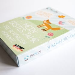 Verpackung der 31 Baby-Foto-Karten