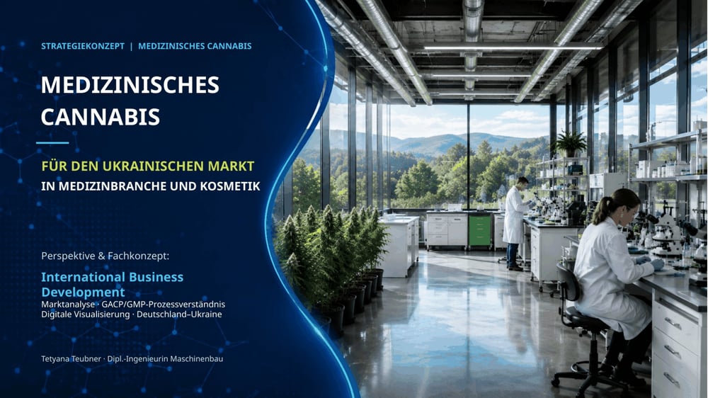 Strategisches Presentation Design & Visualisierung von GACP/GMP-Prozessen für Medical Cannabis