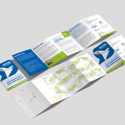 Flyer mit Origamivorlage und -anleitung für Partnerschaft für Demokratie