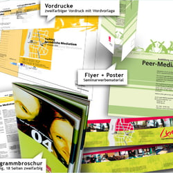 verschiedene Druckprodukte für die ver.di JugendBildungsstätte in Berlin-Konradshöhe 2004