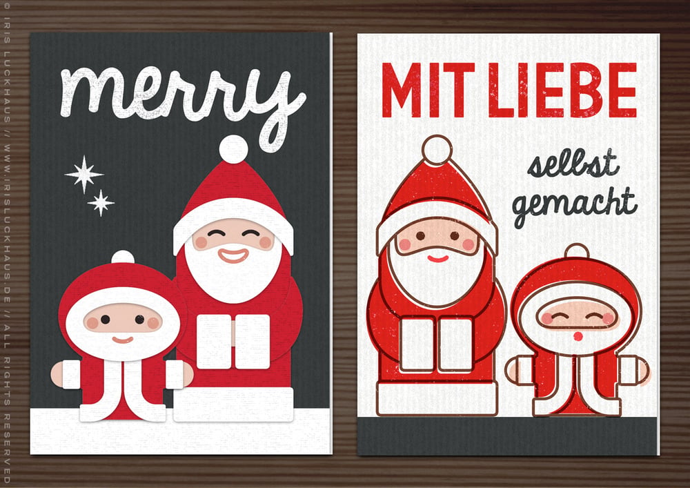 Bastelset für Nikolauskarten