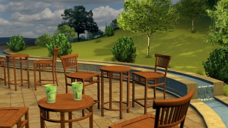 Bistroszene, Programm: C4D