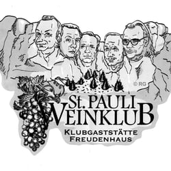 Illustration für St Pauli Weinklub und vorhandenes Logo integriert