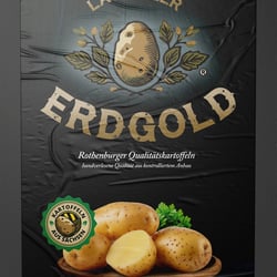 Entwicklung von Logo und Key-Visual für die Marke „Lausitzer-Erdgold“ (Kartoffeln)