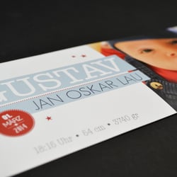 Geburtskarte | Sterne | blau
