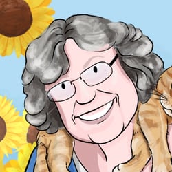 Portrait mit Katze