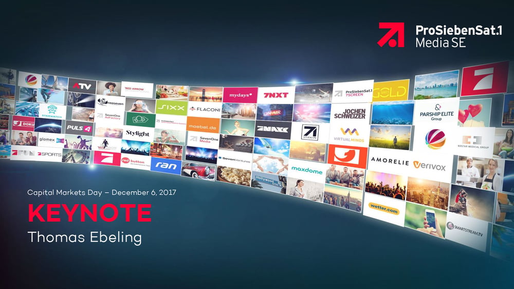 ProSiebenSat.1 Media SE – Power Point Präsentation „Capital Markets Day 2017“