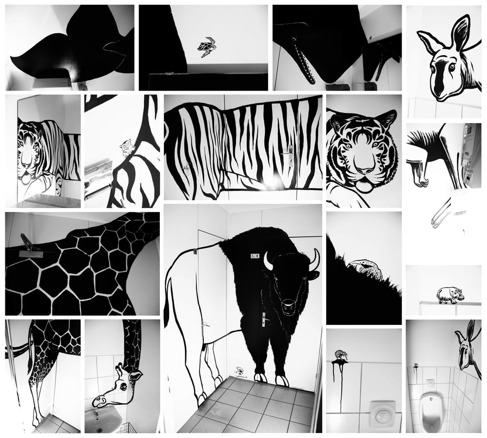 Murals für die Toiletten der Metzgerhalle