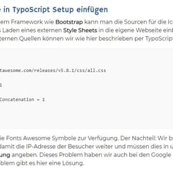 Source Code per CSS layoutet