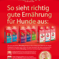 Anzeige für MERADOG Hundefutter