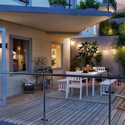 3D-Rendering von Terasse
