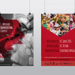 Flyergestaltung 1. Apoldaer Bodypaintingcontest
