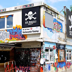 Fanshop St.Pauli währned des Umbaus am Millerntor