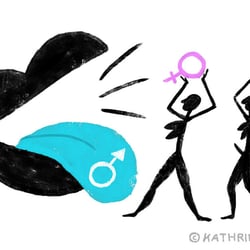 Illustration zum Thema Geschlechtergerechte Sprache, Detail