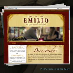 Homepage für ein spanisches Restaurant