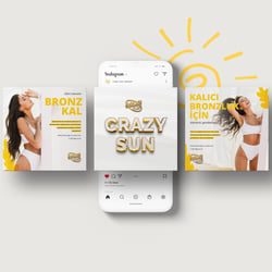 Crazy Sun Solaryum Social Media Designs