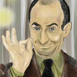 Louis de Funes gemalt