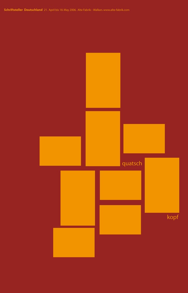 Poster für „Quatschkopf“, 2006. Adobe Illustrator