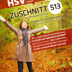 Flyergestaltung für ein Modehaus „Herbst Start Verkauf“