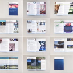 Auswahl von Seiten zur jahrelangen Gestaltung des ploitischen Magazins „Kennzeichen DK” der Dänischen Botschaft in Berlin