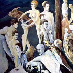 Arche, Öl a. Lw., 100×90 cm, 1996