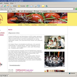 Homepage Die Gourmet Profis / Re-evolution.com / Berlin