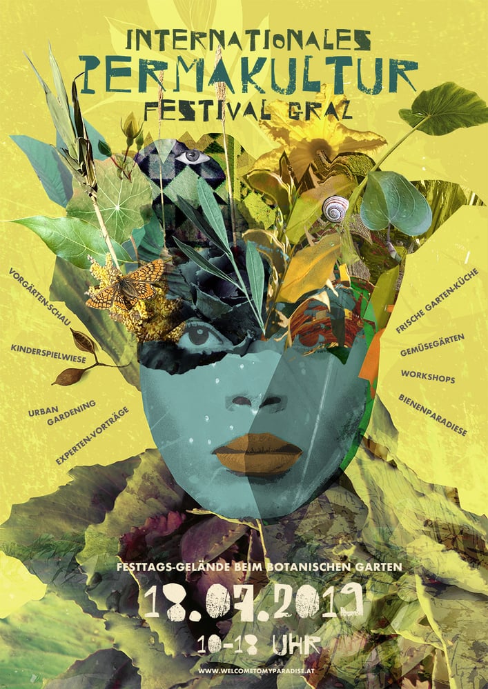 Plakatdesign für das Permakultur-Festival Graz