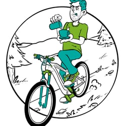 Shirtdesign für einen E-Bike-Verleih und Kaffeehaus im Fichtelgebirge