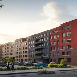 Außenvisualisierung eines beeindruckenden Neubauvorhabens in Ludwigshafen