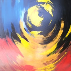 Metallack & Acryl auf Leinwand