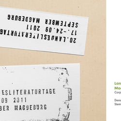 Landesliteraturtage – Titelgrafik „Stempel“