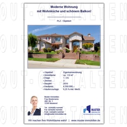 Immobilien Schaufenster-Exposé erstellen | Layout gestalten